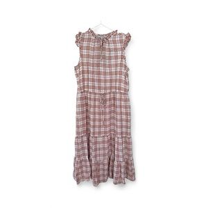 Julia Jordan Sleeveless Plaid Ruffle Dress